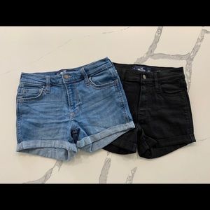 Lot of 2 Hollister Stretch Mid-Rise Short 3” Sz 0